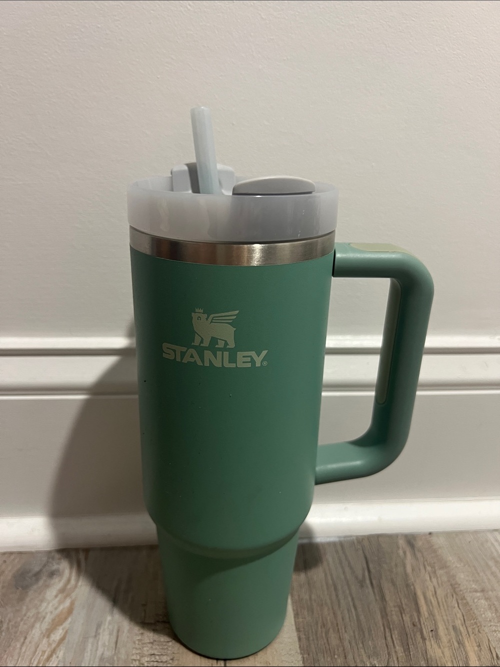 Stanley Travel 30oz. Tumbler with Handle - Sage Green & Gray Lid - Picture 1 of 5